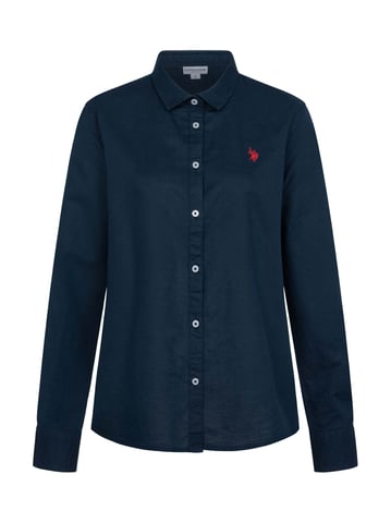 Camisa de lino para mujer U.S. Polo Assn. de mezcla lino y algodón