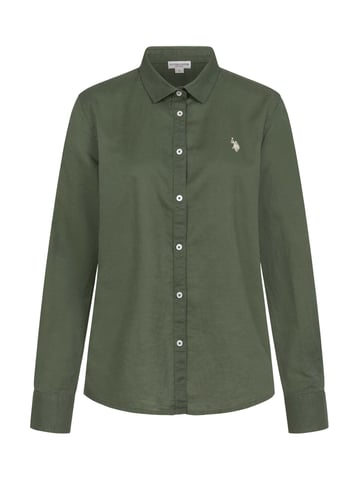 Camisa de lino para mujer U.S. Polo Assn. de mezcla lino y algodón