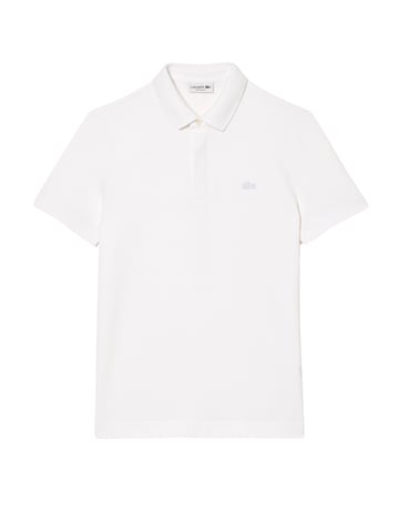 Lacoste White Paris Regular Stretch Cotton Piqué Polo Shirt