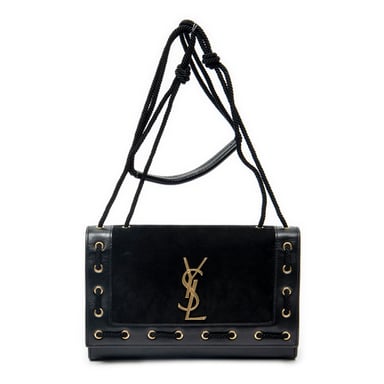 Yves Saint Laurent Medium Rope Stitch Kate Crossbody  en  negro Cuero de ternero