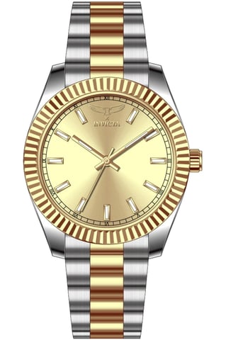Invicta Specialty 69009 Reloj de Hombre - Movimiento de Cuarzo - Metal con Esfera Dorada - 40 mm
