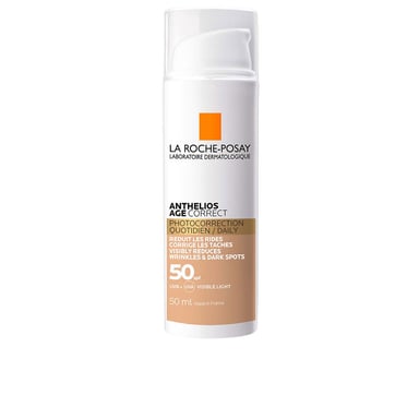 Anthelios Age Correct Con Color Fotocorrección Diaria, Ácido Hialurónico Y Niacinamida Spf50 50 ml