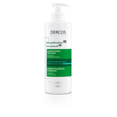 Dercos Technique Champú Tratamiento Anticaspa Grasa Y Antipicores Doble Eficacia Unisex 390 ml