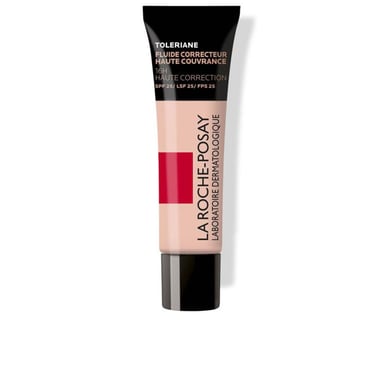 Toleriane Base De Maquillaje Fluida Correctora De Alta Cobertura, Acabado Mate Spf 25 #15 30 ml