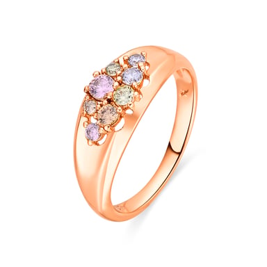Luxenter Anillo de Circonita Brillante acabado en oro amarillo de 18k - Banuo