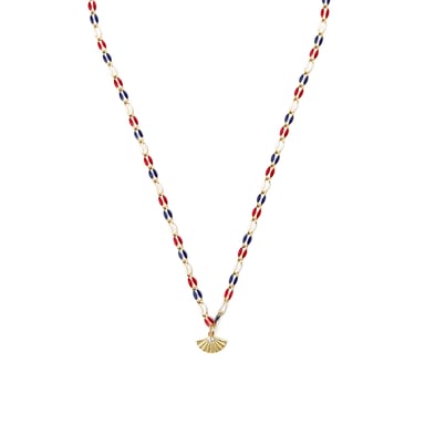 Luxenter Collar de Plata de Ley 925 y Lacado Multicolor acabado oro amarillo de 18k - Xibruk