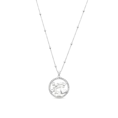 Luxenter Collar de Plata de Ley 925 y Circonita Brillante acabado rodio - Mama