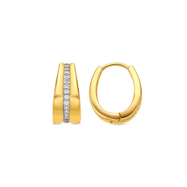 Luxenter Pendientes acabado oro amarillo de 18k y Circonita Brillante - Bardi