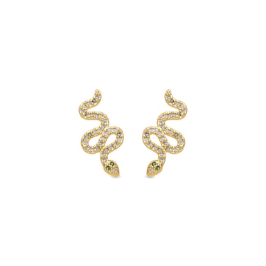 Luxenter Pendientes acabado oro amarillo de 18k y Circonita Brillante - Norra