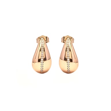 Luxenter Pendientes de Circonita Brillante acabado en oro amarillo de 18k - Sheeda