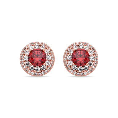Pendientes Luxenter de Aleación de Metal y Circonita Rubí acabado en oro rosa de 18k - Riash