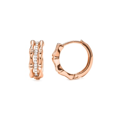 Luxenter Pendientes de Circonita Brillante acabado en oro amarillo de 18k - Zuryde
