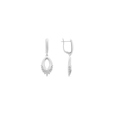 Pendientes Luxenter de Aleación de Metal y Circonita Brillante acabado en rodio - Liwen
