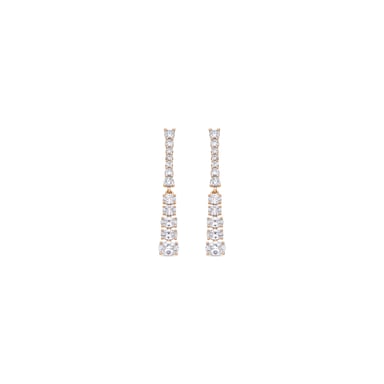 Luxenter Pendientes acabado oro amarillo de 18k y Circonita Brillante - Raium