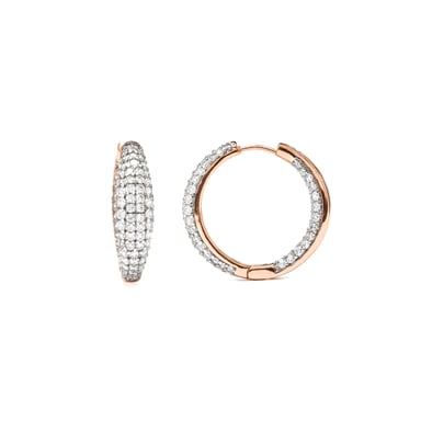 Luxenter Pendientes de Circonita Brillante acabado en oro amarillo de 18k - Syuco