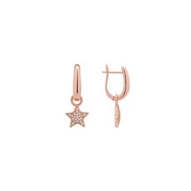 Pendientes Luxenter de Aleación de Metal y Circonita Brillante acabado en oro rosa de 18k - Maliard
