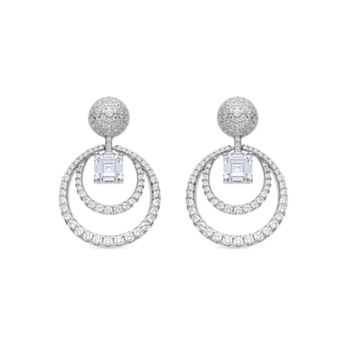 Luxenter Pendientes de Plata de Ley 925 y Circonita Brillante acabados en rodio - Metrih