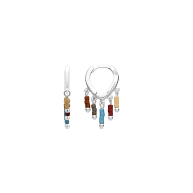 Luxenter Pendientes de Plata de Ley 925 y Lacado Multicolor acabado rodio - Lelsi