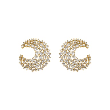 Luxenter Pendientes con Circonita Brillante acabado oro 18k - Riaer