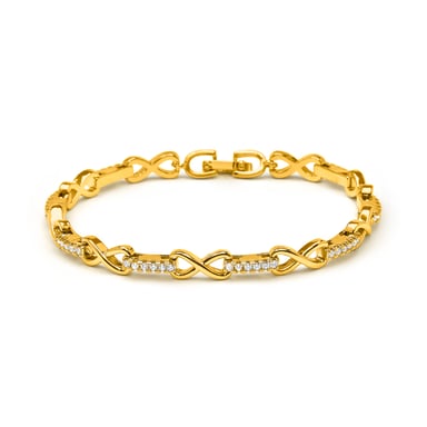 Luxenter Pulsera de Circonita Brillante acabado en oro amarillo de 18k - Raak