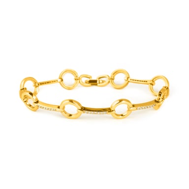 Luxenter Pulsera de Circonita Brillante acabado en oro amarillo de 18k - Dimaran