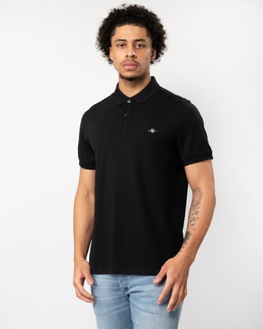 GANT Mens Regular Fit Short Sleeve Shield Logo Pique Polo