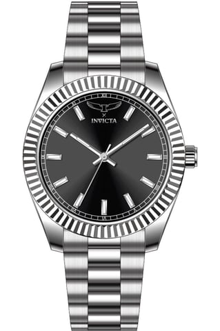 Invicta Specialty 69014 Reloj de Hombre - Movimiento de Cuarzo - Acero Inoxidable con Esfera Negra - 40 mm
