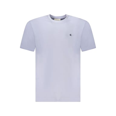 Camiseta de algodón para hombres Calvin Klein Azzurro