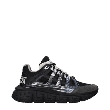 Zapatillas deportivas de tela negras Versace