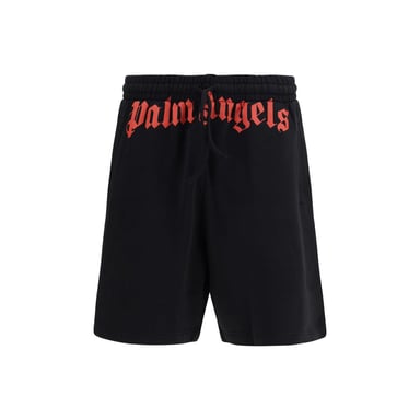 Bermudas de algodón negro Palm Angels