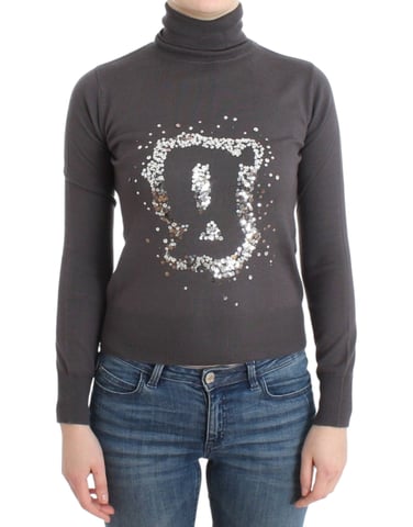 Suéter de algodón de cuello alto Galliano Brown