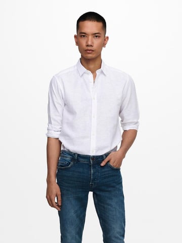 Camisa de manga larga Caiden - Blanca