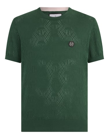 Round Neck T-Shirt Openwork Monogram