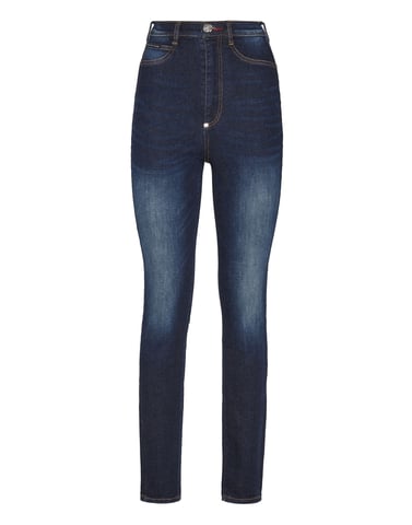 Jegging De Cintura Alta Iconic Plein