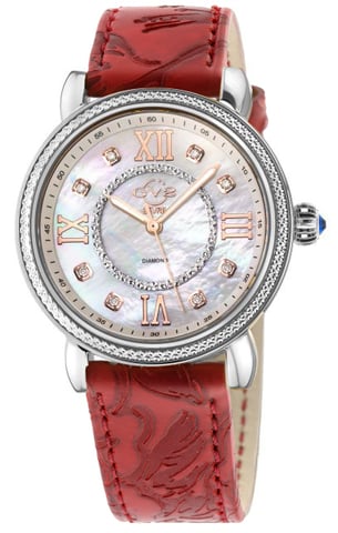 Reloj GV2 Marsala de cuarzo suizo con diamantes