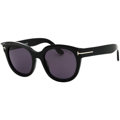 Gafas De Sol Tom Ford Con Montura Negra Brillante Y Lentes Ahumadas