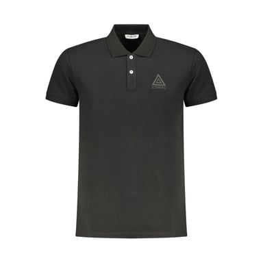 Polo Negro Con Logo De Triángulo De Iceberg