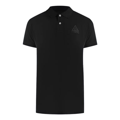 Polo Negro Con Logo De Triángulo De Iceberg