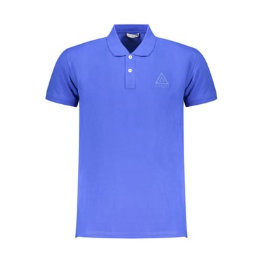Polo Azul Con Logo De Triángulo De Iceberg