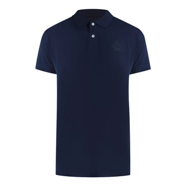 Polo Azul Marino Con Logo De Triángulo De Iceberg
