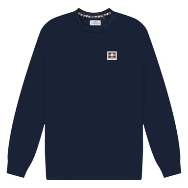 Sudadera Aquascutum Active Patch De Cuello Redondo Azul Marino