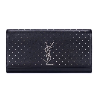 Yves Saint Laurent Studed Kate Clutch  en  negro Cuero de ternero