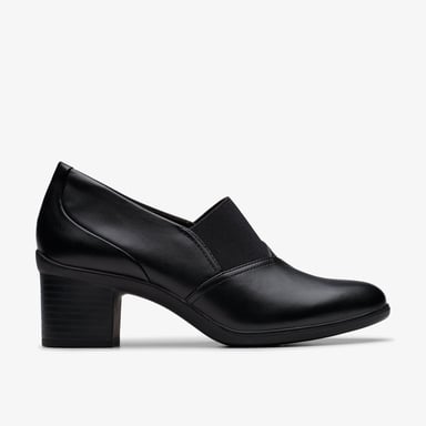 Shaya Tess Black Leather Zapatos
