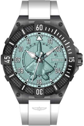 Invicta Aviator 50645 Reloj de Hombre - Movimiento de Cuarzo - Acero Inoxidable con Esfera Azul - 50 mm