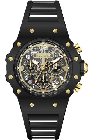 Invicta Racing 69650 Reloj de Hombre - Movimiento de Cuarzo - Acrílico con Esfera Dorada - 43 mm
