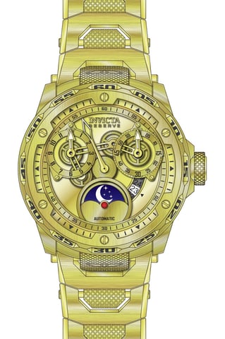 Invicta Reserve 50034 Reloj de Hombre - Movimiento Automático - Acero Inoxidable con Esfera Dorada - 50 mm