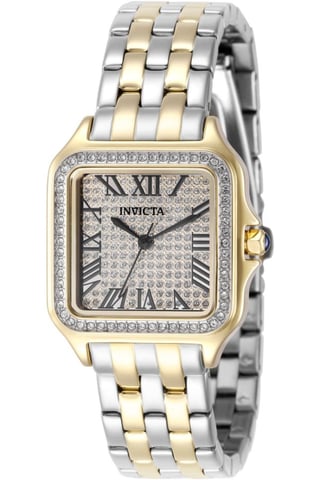 Invicta Angel 50625 Reloj de Mujer - Movimiento de Cuarzo - Acero Inoxidable con Esfera Plateada - 28 mm