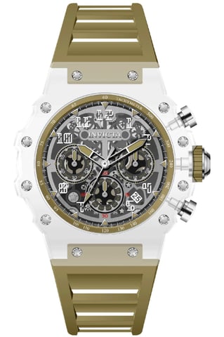 Invicta Racing 69682 Reloj de Hombre - Movimiento de Cuarzo - Acrílico con Esfera Plateada - 43 mm