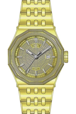 Invicta Reserve 50442 Reloj de Hombre - Movimiento Automático - Acero Inoxidable con Esfera Dorada - 48 mm