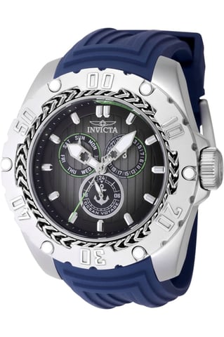 Invicta Ocean Voyage 48021 Reloj de Hombre - Movimiento de Cuarzo - Acero Inoxidable con Esfera Negra - 51 mm